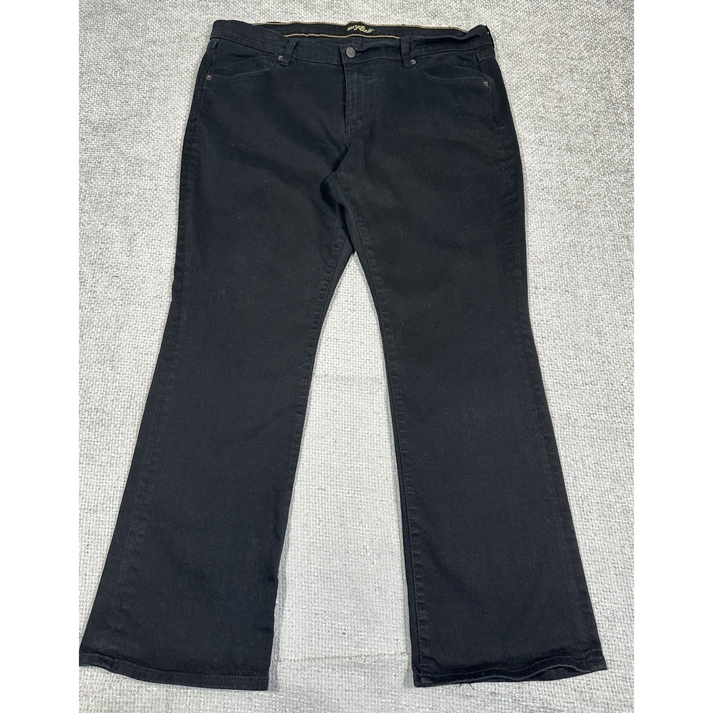 Old Navy Jeans Womens 16 Short 40x30 Black The Flirt Bootcut Stretch Y2K
